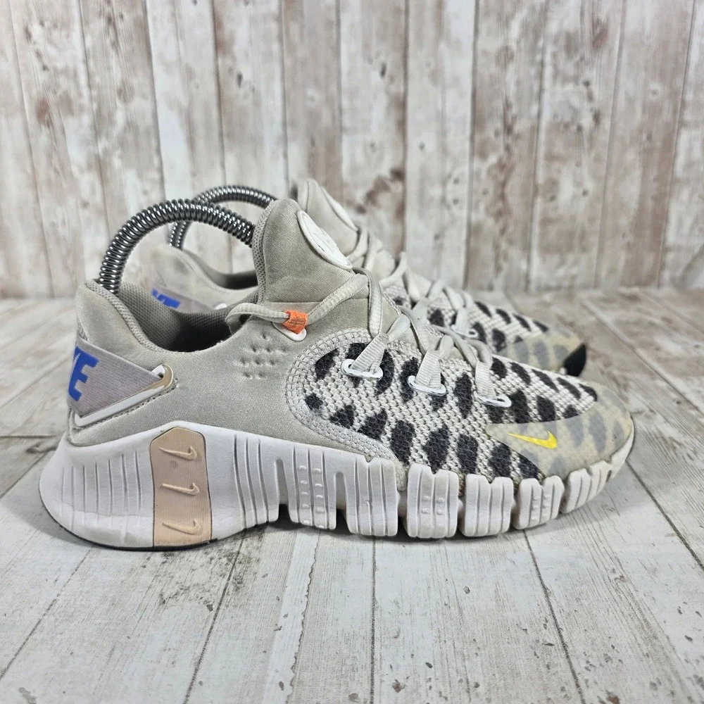 Nike Free Metcon 4 Women 7 Leopard Print Training Shoes Desert Sand DJ4310-074